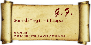 Germányi Filippa névjegykártya